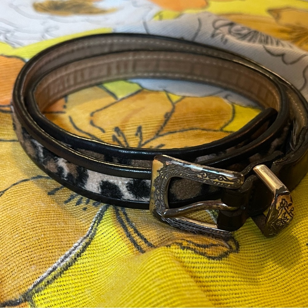 Brighton Cheetah Leather Belt